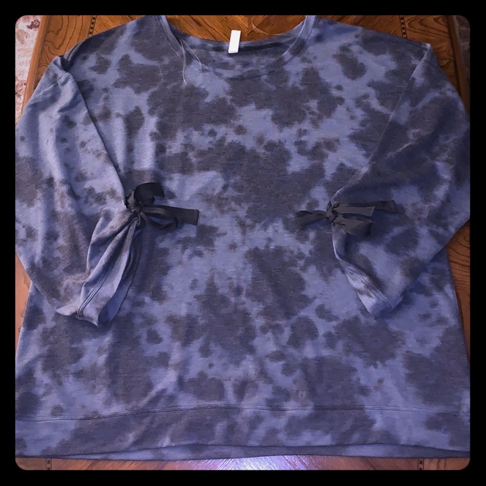 Grey and black tie dye sweat shirt